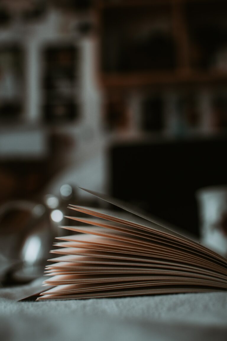 Close up of an opened book